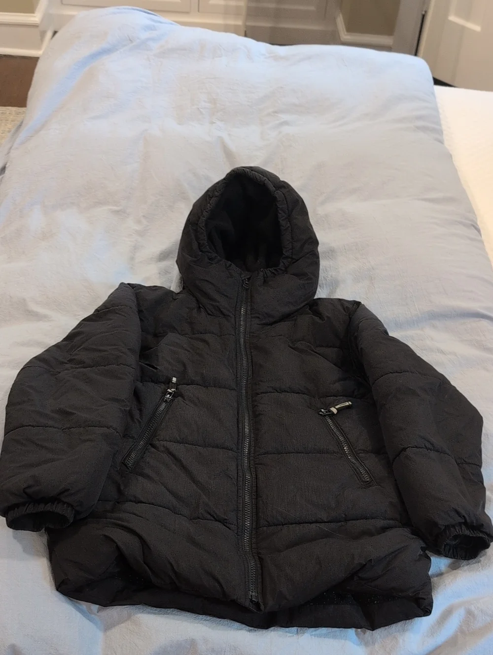 GAP Kids Black Hooded Puffer Jacket